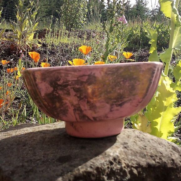 Vintage MCM Lane & Co Van Nuys Ceramic Ashtray Trinket Pink 444 - Picture 2 of 6